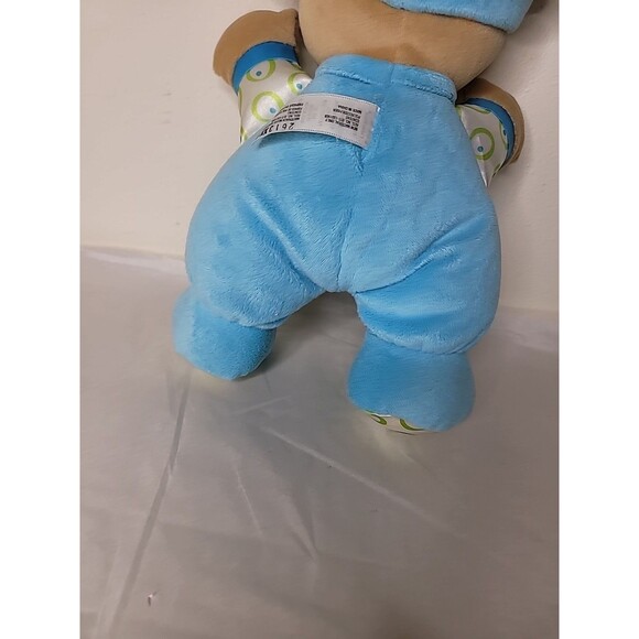 Fisher Price Baby's 1st First Teddy Bear 11" Blue Lovey Plush Toy Boy Rattle - Picture 10 of 16